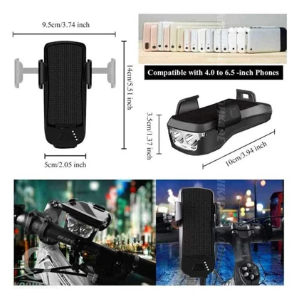 چراغ دوچرخه و جا موبایلی 4 کاره CK2020