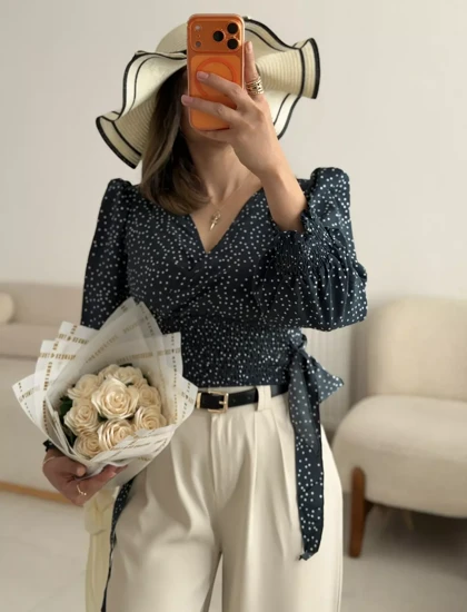 شومیز خال‌خالی3078