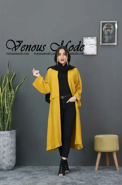 مانتو کریشه آستین سگگ دار
