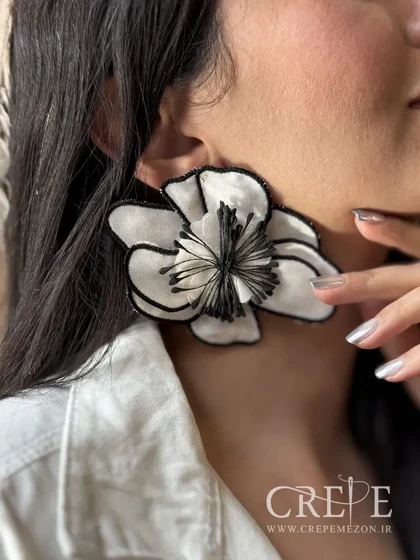 گوشواره پارچه ای طرح گل
