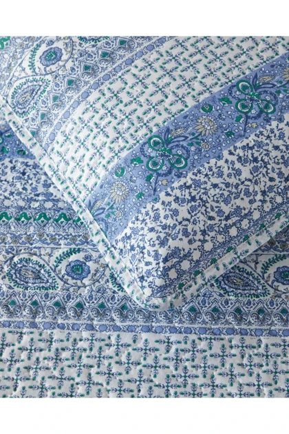 روتختی یک نفره English Home مدل Mini Cachemire پلی‌استر - سرمه‌ای