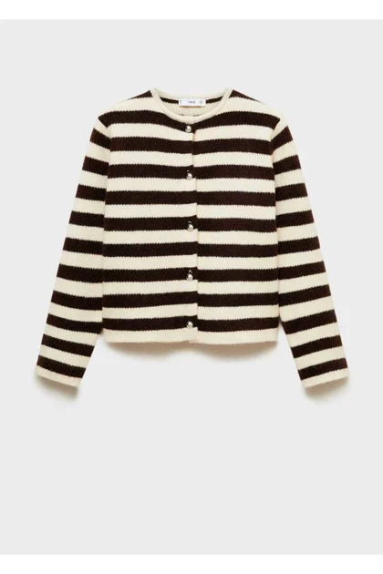 ژاکت کش باف پشمی زنانه اورجینال منگو mango