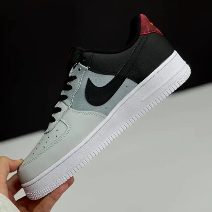 نایک ایر فورس وان مشکی طوسی Nike Air Force 1 Black Grey