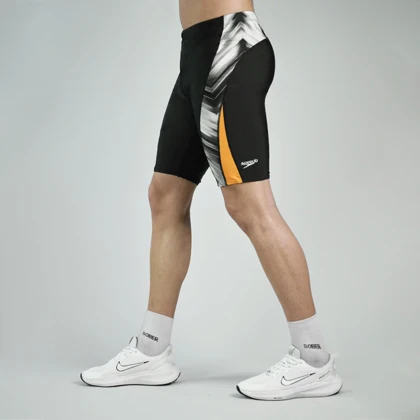 مایو شنا مردانه اسپیدو مدل 66905 طوسی نارنجی