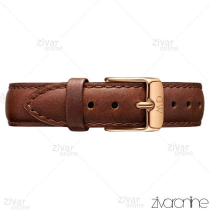 ساعت دنیل ولینگتون زنانه صفحه مشکی بند چرم قهوه ای مدیوم 103549