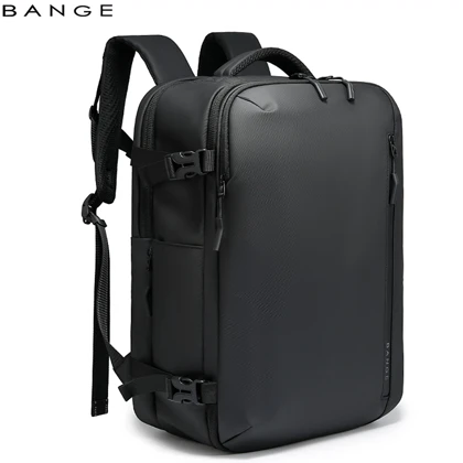 کوله پشتی لپ تاپ 15.6 اینچ مسافرتی ضد آب بنج BANGE BG-7876-1 طرح چمدان با دریچه وکیوم