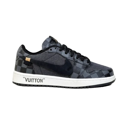 کتانی اسپرت مردانه مدل نایک Nike ویتون رنگ مشکی طوسی کد 51390