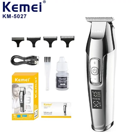 ماشین اصلاح موی سر و صورت کمی Kemei مدل KM-5027 با تیغه T شکل