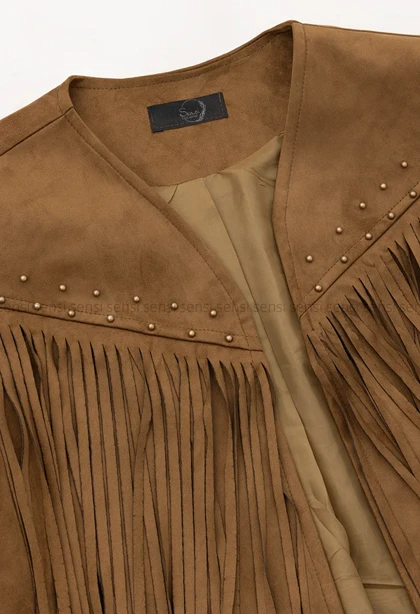 کت جیر آستر دار سرخپوستی کد1005024