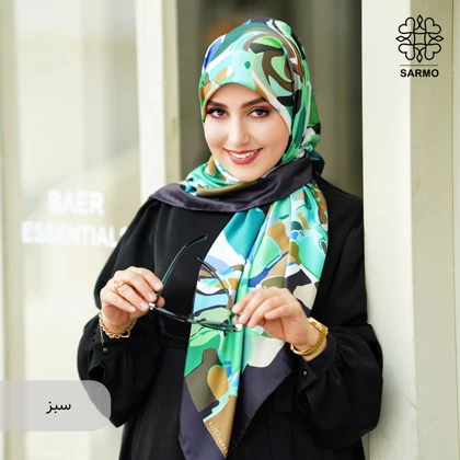 روسری ابریشم کجراه پرنگار