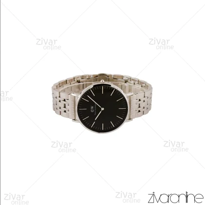 ساعت دنیل ولینگتون مردانه سیلور صفحه مشکی 104420