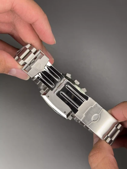 ساعت مچی تگ هویر موناکو بند سیلور صفحه مشکی Tag Heuer Monaco