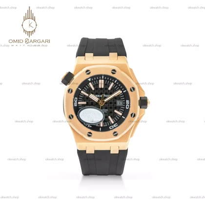 ساعت مچی اودمار پیگه افشور بند مشکی قاب رزگلد Audemars Piguet Offshore