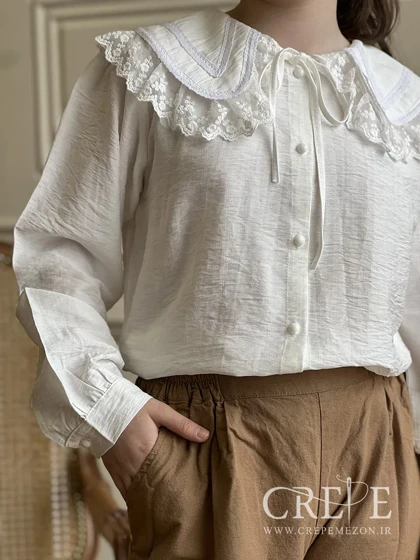 شومیز یقه دالبری تور