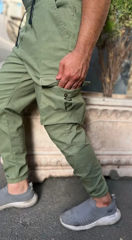 اسلش شش جیب سبز مغز پسته پارچه بنگال پنبه کیفیت عالی و قواره استاندارد