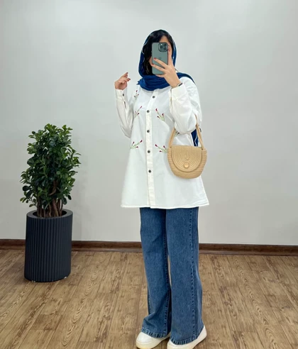 مانتو گلدوزی رزا