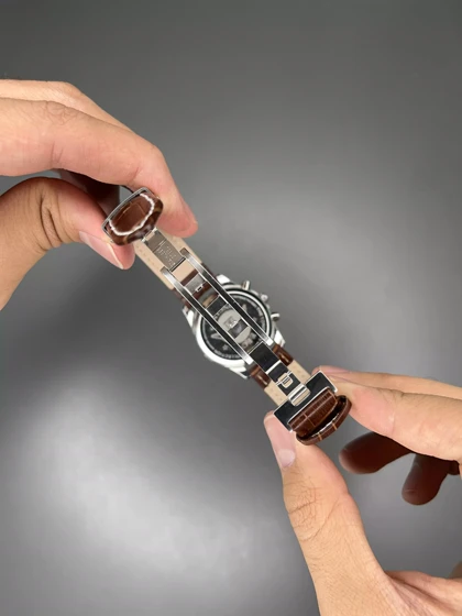 ساعت مچی لونژین فول دیت بند چرمی Longines