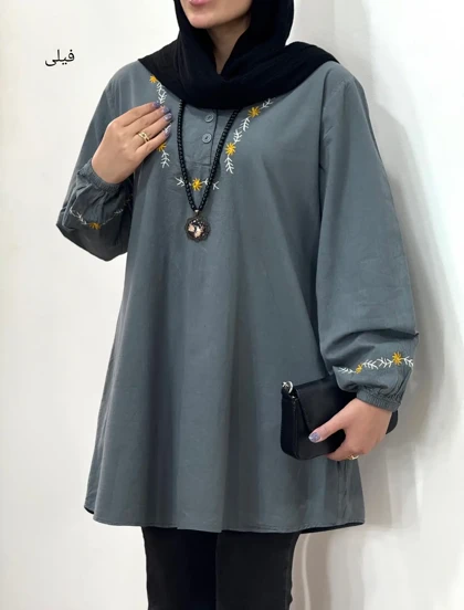 مانتو لینن گلدوزی سرنا