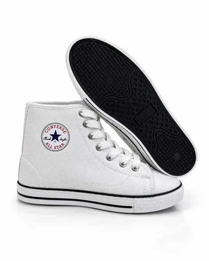 کفش کتانی ال استار ساق‌دار مدل کلاسیک سفید کانورس All Star