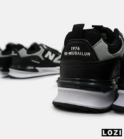 کفش کتانی مردانه مشکی طوسی NEW BALANCE yg niubailun