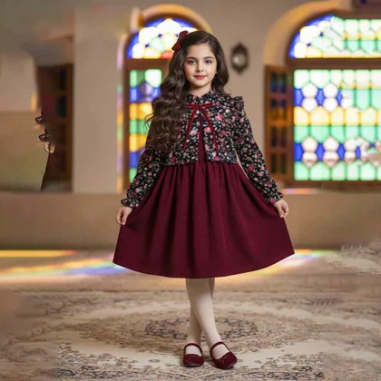 کت سارافن دخترانه گل‌گلی