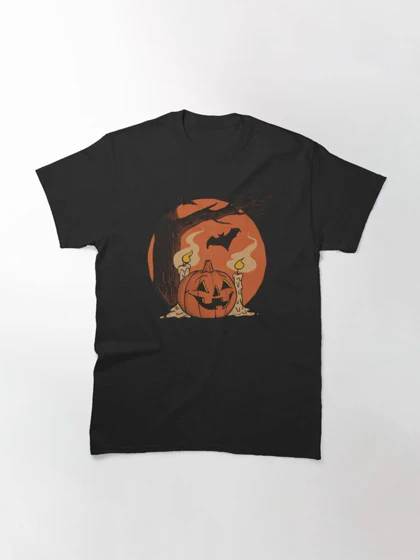 تیشرت Nightmare Before Christmas طرح Vintage Pumpkin Scene Halloween کد 260827