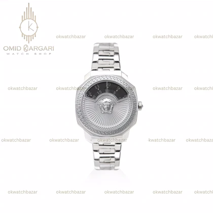 ساعت مچی ورساچه بند سیلور صفحه مشکی Versace Dylos