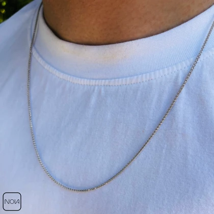 گردنبند نقره مردانه مینیمال کد 0251247