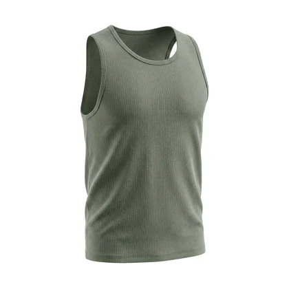 رکابی تنک تاپ سنگ شور (مدل کبریتی) سبز نظامی و پارچه ضخیم (قواره استاندارد)