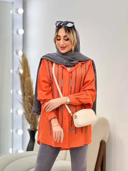 شومیزی جلو پولک دوزی