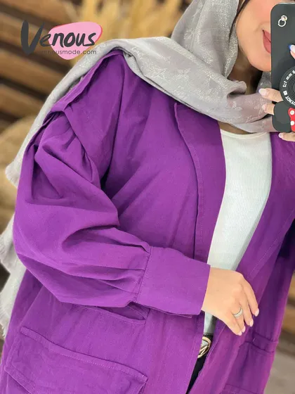 مانتو جیب پیله آستین دکمه