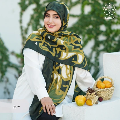 روسری نخ پنبه نقشینه