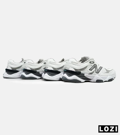 کفش نیوبالانس بزرگ پا سفید طوسی پشت آبی NEW BALANCE 9060