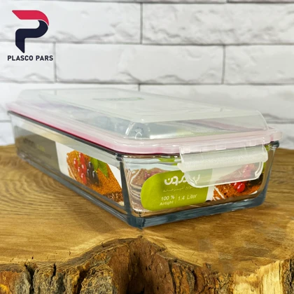 ظرف شیشه ای 1.4 مستطیل لیمون