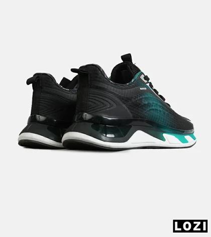 کفش کتانی ورزشی مشکی سبز Warrior Sneakers مدل 7879