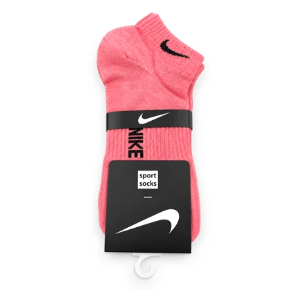 جوراب ساق کوتاه (مچی) اسپرت طرح نایک رنگ صورتی کالباسی کد 308