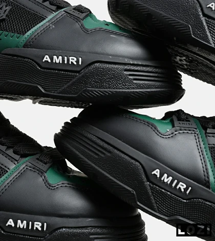 کفش کتانی مشکی سبز AMIRI MA2 Leather