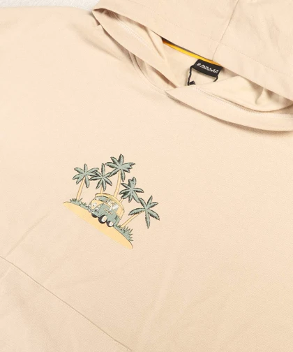 هودی کرم طرحدار فری سایز 1461