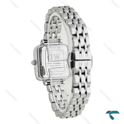 ساعت زنانه دنیل ولینگتون مربعی سیلور صفحه سبز DW-8930-L
