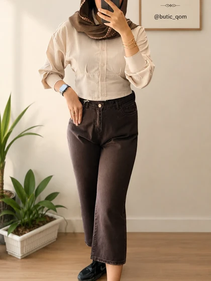 شلوار جین واید لگ_2588