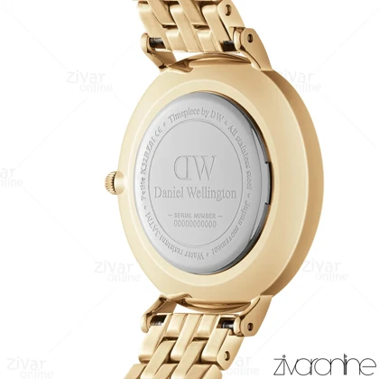 ساعت دنیل ولینگتون زنانه طلایی صفحه سفید ایندکس یونانی 105503
