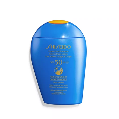 ضد آفتاب لوسیون محافظت بالا شیسیدو Shiseido مدل Expert Sun SPF50 مناسب انواع پوست حجم 150 میلی‌لیتر