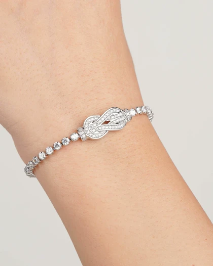 دستبند تنیسی طرح امگا رنگ سفید برند ژوپینگ