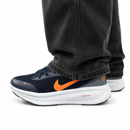 کفش کتانی مردانه مدل رانینگ نایکی زوم ایکس سرمه ای نارنجی NIKE ZOOM X