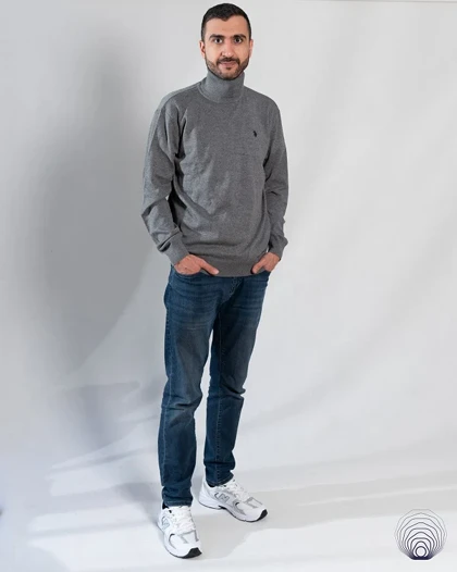 پلیور یقه اسکی مردانه U.S.Polo Assn – دو رنگ کاربردی کد 17486