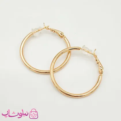 گوشواره دخترانه حلقه‌ای ساده ژوپینگ