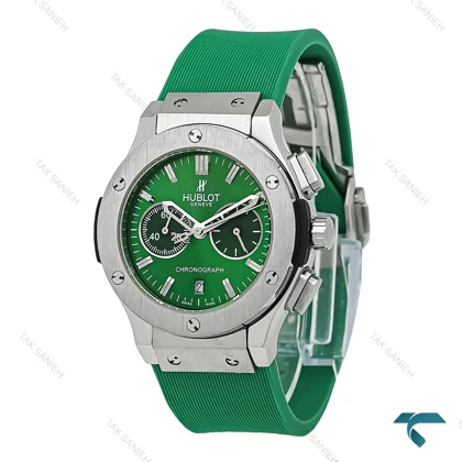 ساعت هابلوت زنانه سه موتوره سیلور سبز Hublot-7268-L