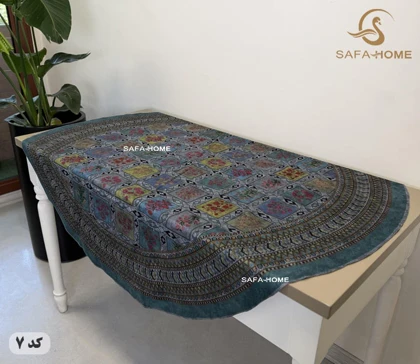 سفره رومیزی مخمل ترک گرد قطر 150 سانتی متر