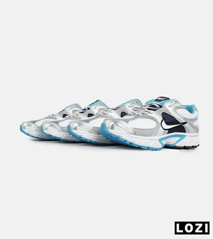 کفش کتانی مردانه و زنانه سفید نقره ای سرمه ای نایک NIKE v5 RNR مدل 7331