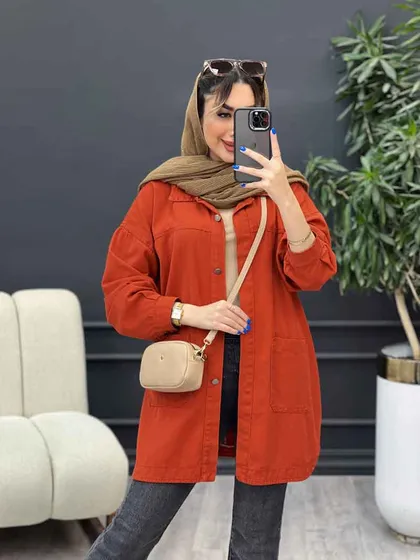 مانتو دو جیب برش‌دار سرو